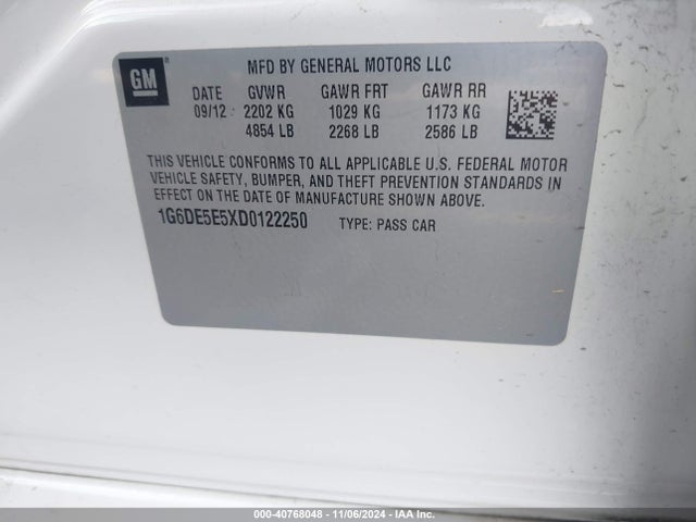 2013 CADILLAC CTS 1G6DE5E5XD0122250 Photo 8