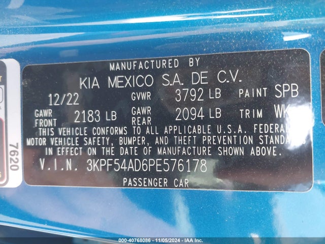 KIA Forte Gt-line 2023 3KPF54AD6PE576178 Image 9