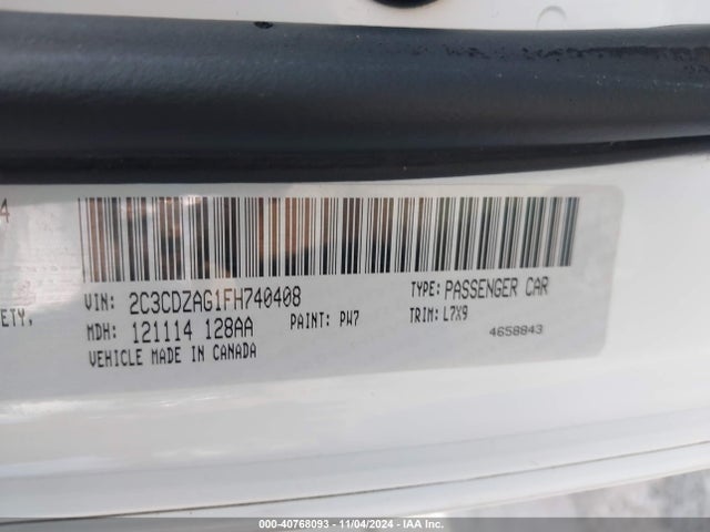 Dodge Challenger Sxt 2015 2C3CDZAG1FH740408 Image 9