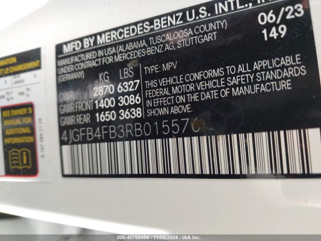 4JGFB4FB3RB015576 Mercedes-Benz Gle 350 4matic