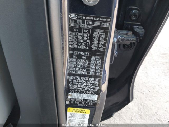 SALCP2FX5KH792863 Land Rover Discovery Sport Se