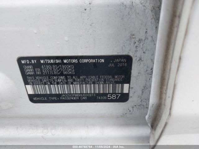 JA32V2FW0HU000973 Mitsubishi Lancer Se