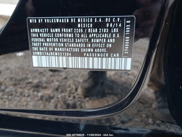 3VWD17AJ8EM321204 Volkswagen Jetta 1.8t Se