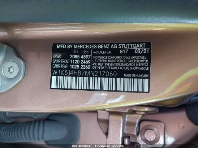 2021 MERCEDES-BENZ CLA 250 W1K5J4HB7MN217060 Photo 8