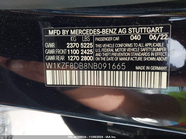 Mercedes-Benz E 350 2022 W1KZF8DB8NB091665 Image 9