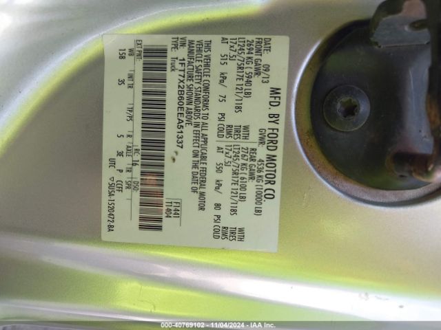 1FT7X2B60EEA51337 Ford F-250 Xlt