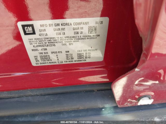 KL4MMDS27LB123745 Buick Encore Gx Fwd Select