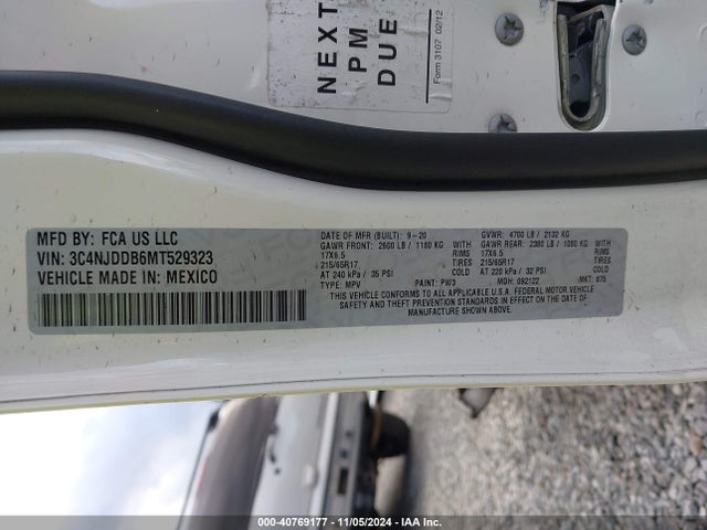 3C4NJDDB6MT529323 Jeep Compass Trailhawk 4x4