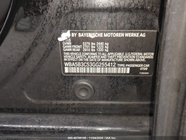 WBA5B3C53GG255412 BMW 535i Xdrive