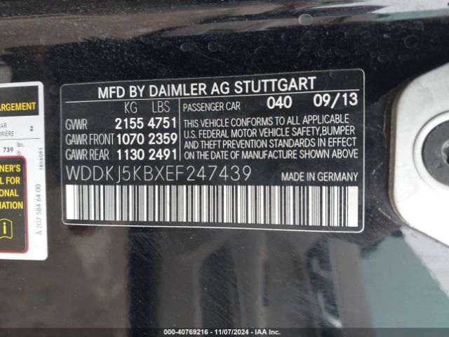 WDDKJ5KBXEF247439 Mercedes-Benz E 350