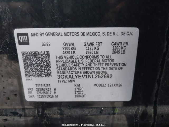 3GKALYEV1NL252692 GMC Terrain Awd At4