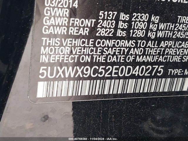 5UXWX9C52E0D40275 BMW X3 Xdrive28i