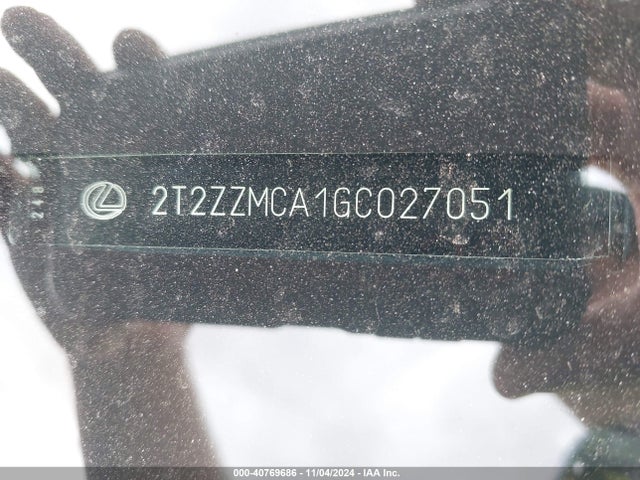 2T2ZZMCA1GC027051 Lexus RX 350