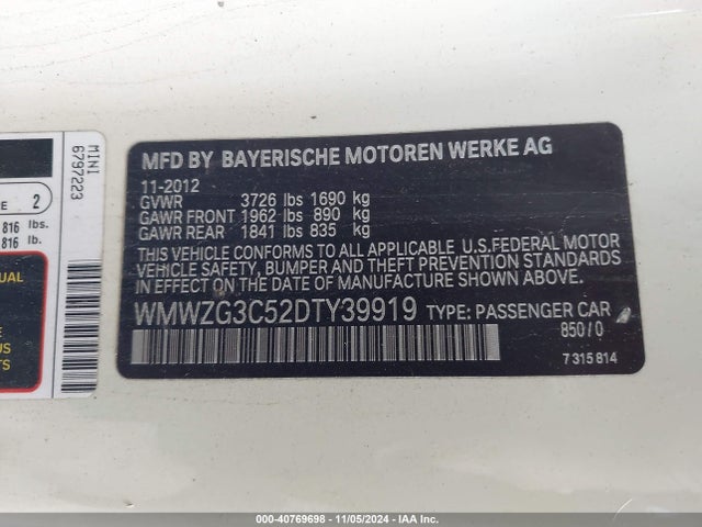 2013 MINI CLUBMAN WMWZG3C52DTY39919 Photo 8