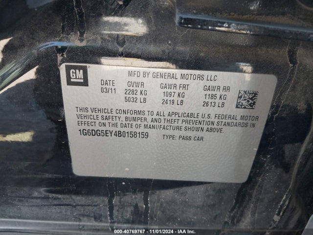 2011 CADILLAC CTS 1G6DG5EY4B0158159 Photo 8