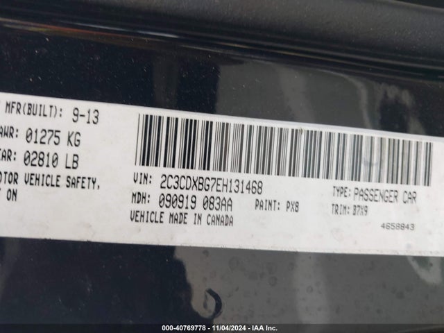 Dodge Charger Se 2014 2C3CDXBG7EH131468 Image 9
