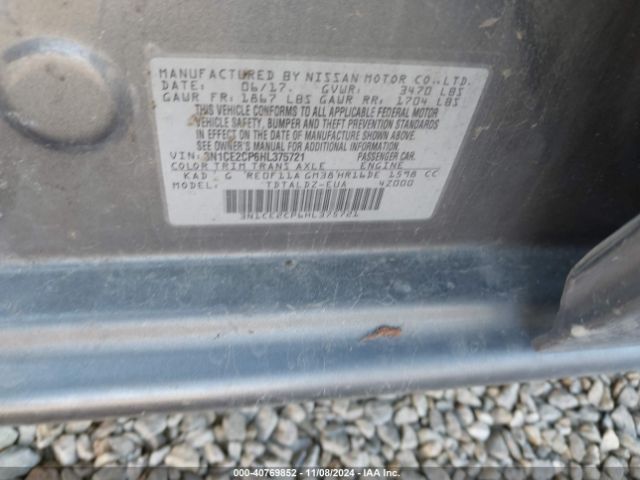 3N1CE2CP6HL375721 Nissan Versa Note Sv