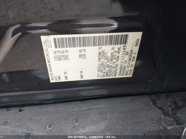 1N4AA6AP2JC375149 Nissan Maxima 3.5 Sl