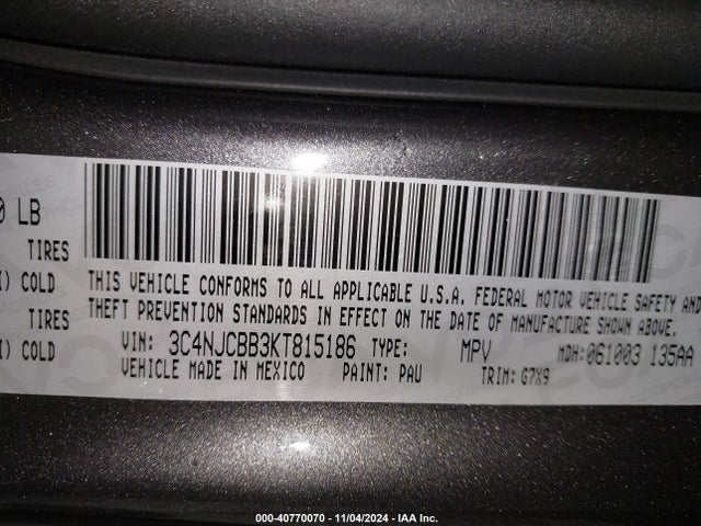3C4NJCBB3KT815186 Jeep Compass Altitude Fwd