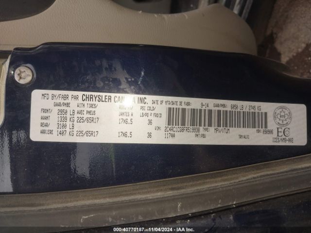2C4RC1CG8FR519938 Chrysler Town & Country Touring-l