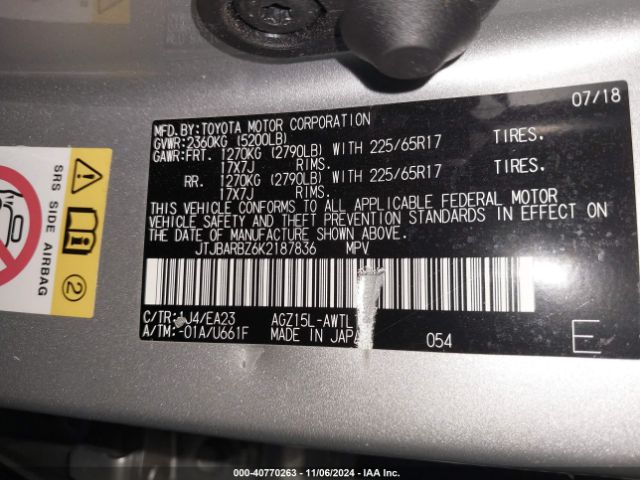JTJBARBZ6K2187836 Lexus NX 300