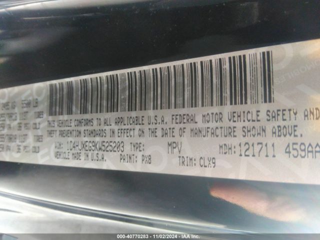 1C4HJXEG9KW525203 Jeep Wrangler Unlimited Sahara 4x4
