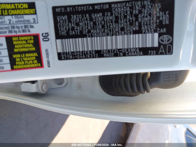 Toyota COROLLA LE 2015 2T1BURHE3FC408203 Image 9
