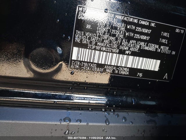 Toyota Rav4 Xle 2019 2T3P1RFV8KC021858 Image 9