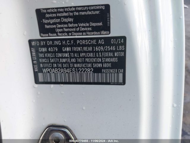 2014 PORSCHE 911 WP0AB2A94ES122282 Photo 8