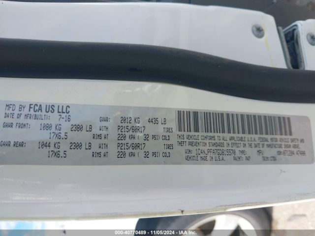 1C4NJPFA7GD815570 Jeep Patriot Latitude