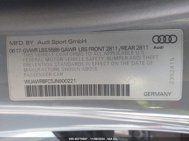 2018 AUDI RS 7 WUAWRBFC5JN900221 Photo 8