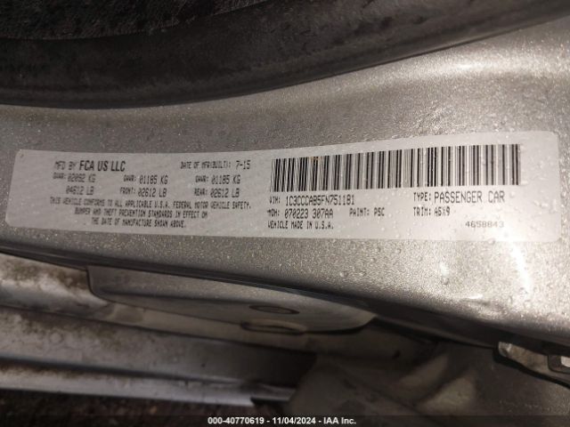 2015 CHRYSLER 200 1C3CCCAB5FN751181 Photo 8