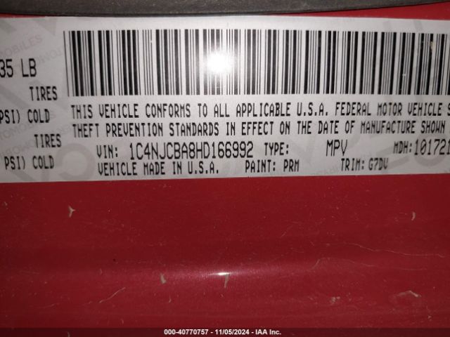 2017 JEEP COMPASS 1C4NJCBA8HD166992 Photo 8