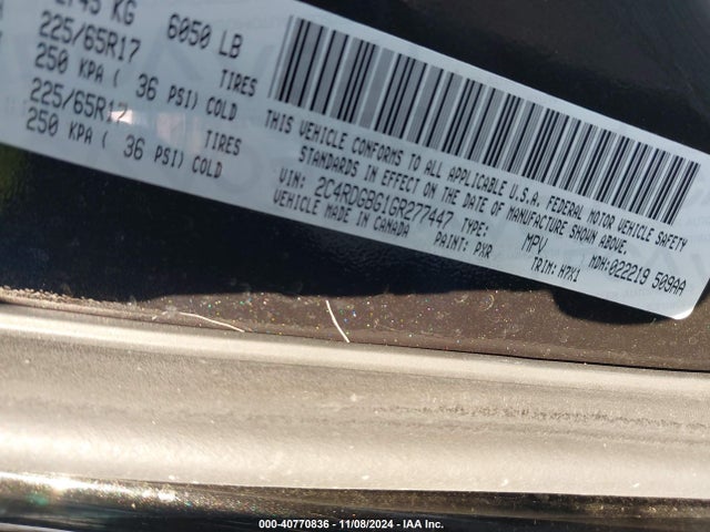 Dodge Grand Caravan Se 2016 2C4RDGBG1GR277447 Image 9