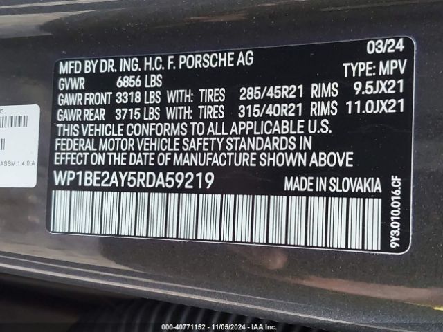 2024 PORSCHE CAYENNE E-HYBRID COUPE WP1BE2AY5RDA59219 Photo 8