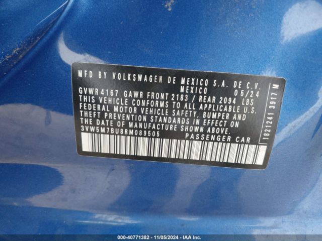 3VW5M7BU8RM089505 Volkswagen Jetta 1.5t S