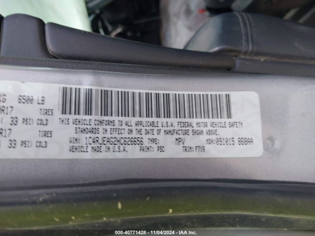 1C4RJEAG2HC626656 Jeep Grand Cherokee Laredo 4x2