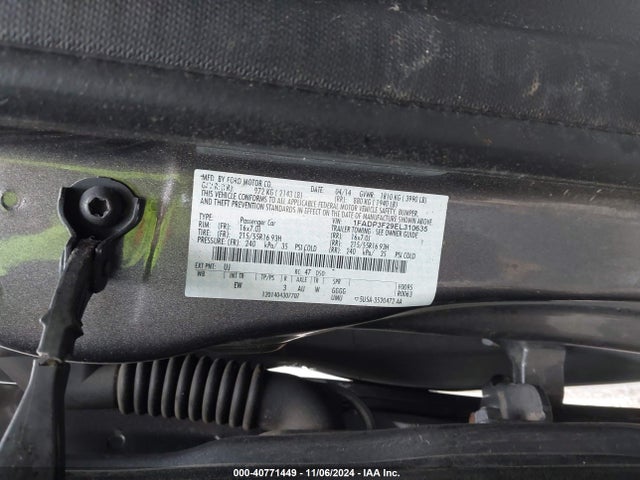 Ford FOCUS SE 2014 1FADP3F29EL310635 Image 9