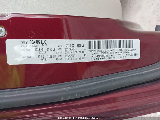 Dodge Grand Caravan Sxt 2017 2C4RDGCG9HR730858 Image 9