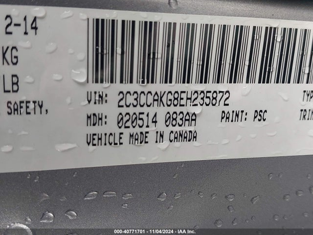 2C3CCAKG8EH235872 Chrysler 300c Awd
