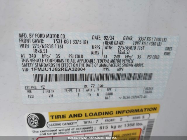 1FMJU1J82REA32804 Ford Expedition Xlt