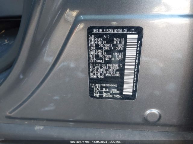 JN8AY2NCXK9584969 Nissan ARMADA SV