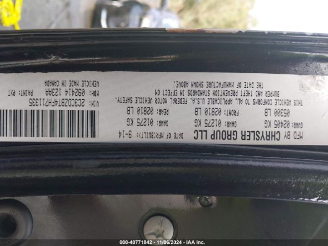 2C3CDZBT4FH711335 Dodge Challenger R/t Plus