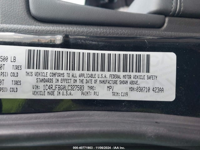 1C4RJFBG0LC327583 Jeep Grand Cherokee Limited 4x4