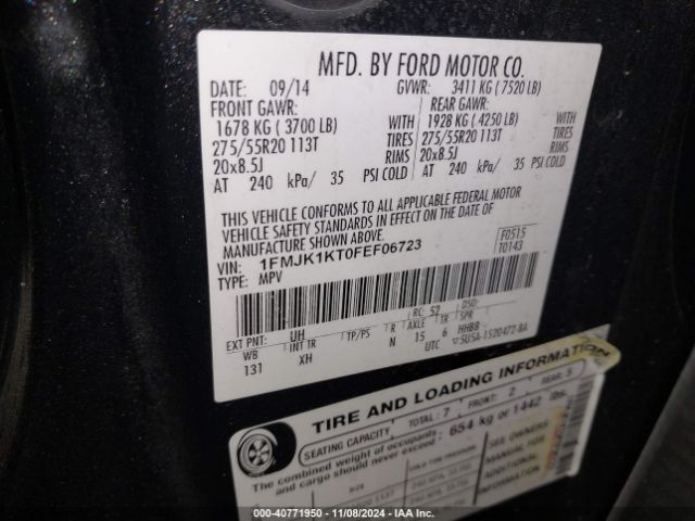 1FMJK1KT0FEF06723 Ford Expedition El Limited