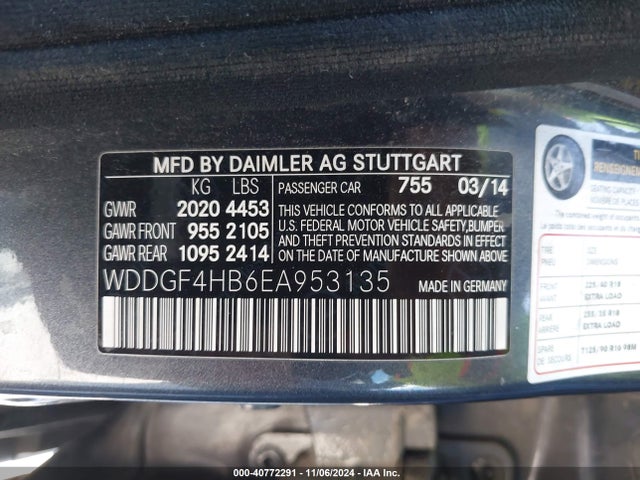 WDDGF4HB6EA953135 Mercedes-Benz C-class C 250 Sport/luxury