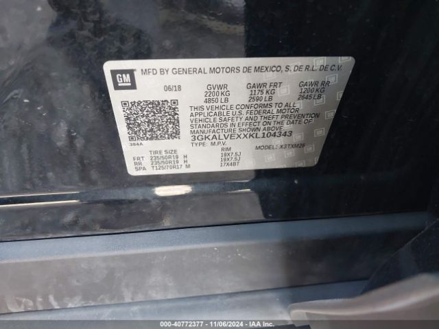 3GKALVEXXKL104343 GMC Terrain Slt