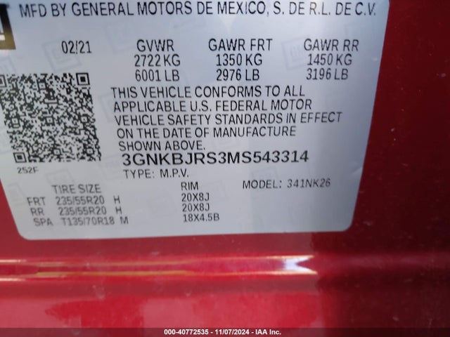 Chevrolet Blazer Awd 3lt 2021 3GNKBJRS3MS543314 Image 9