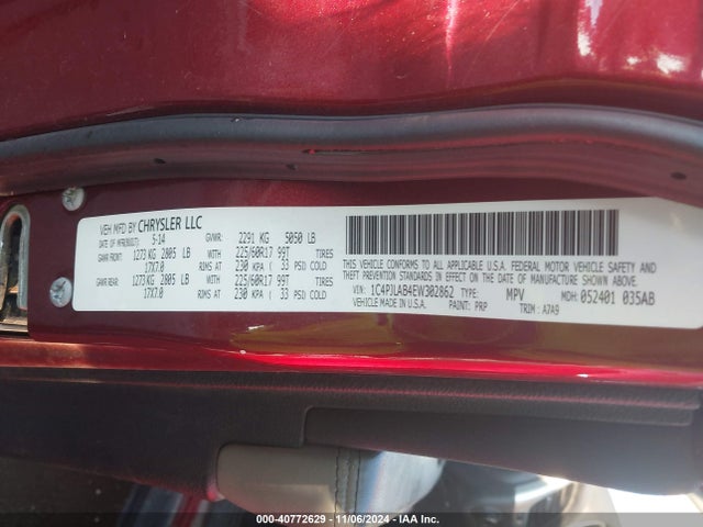 Jeep 2014 2014 1C4PJLAB4EW302862 Image 9
