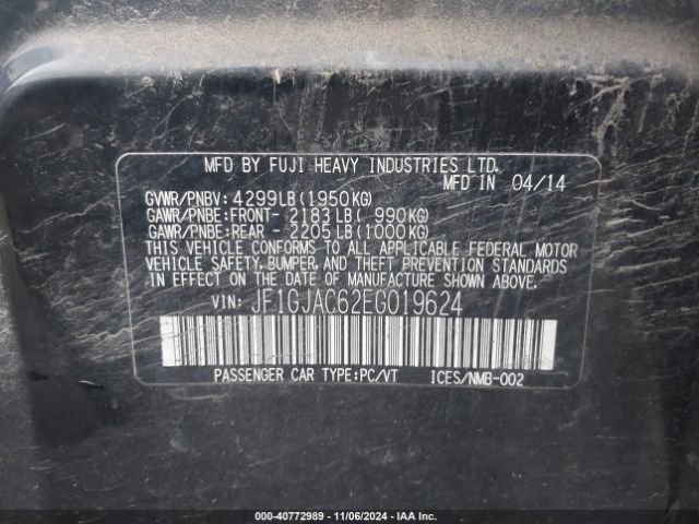 JF1GJAC62EG019624 Subaru Impreza 2.0i Premium